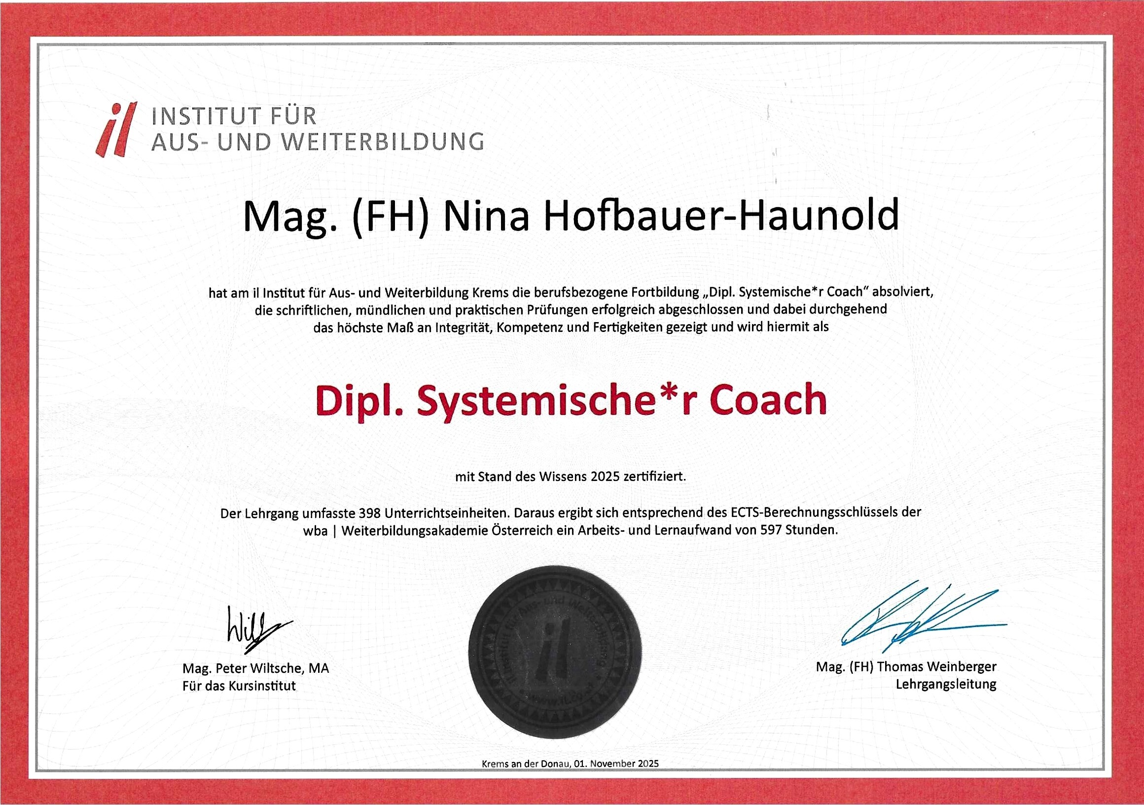 Dipl. Systemische Coach
